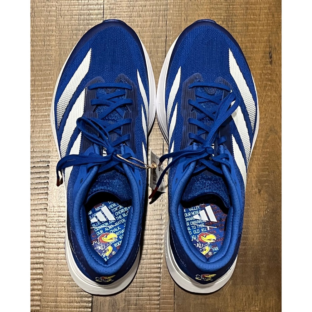 Adidas Adizero SL2 Men's Running Shoes Royal Blue White‎ Kansas Jayhawks Size 8